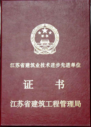 省建筑業技術進步證書